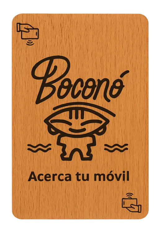 Tarjeta NFC Bocono - Acerca tu móvil para dejar reseña en Google Maps