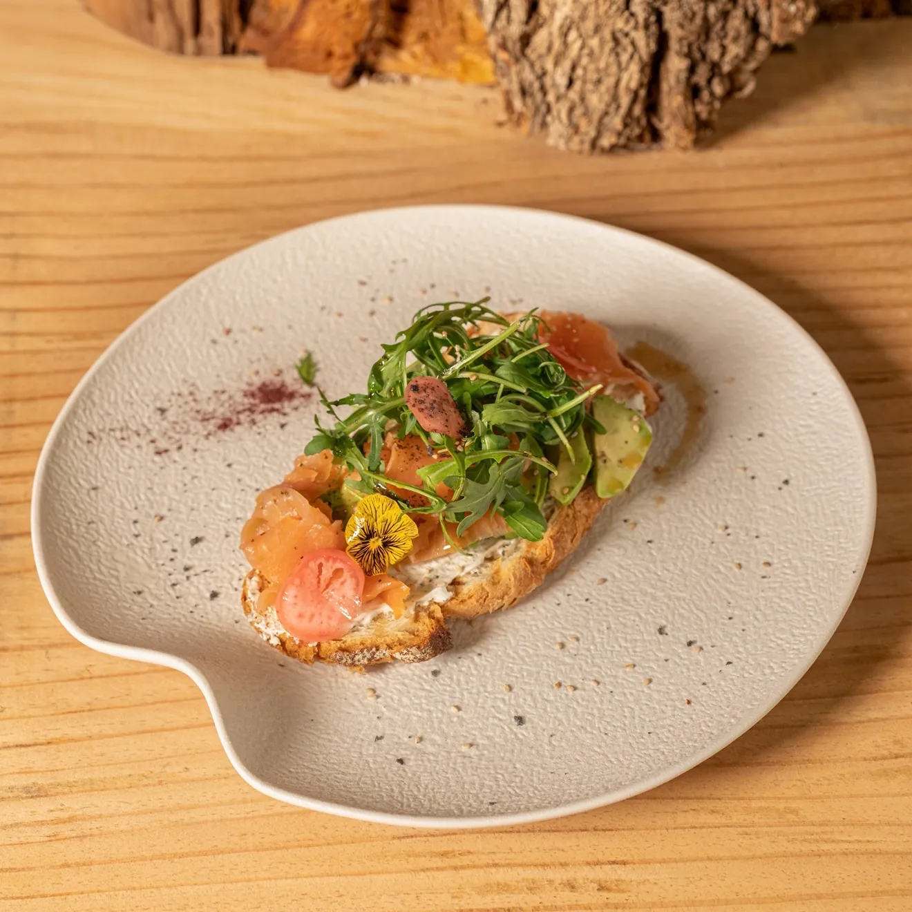 Tosta de salmón